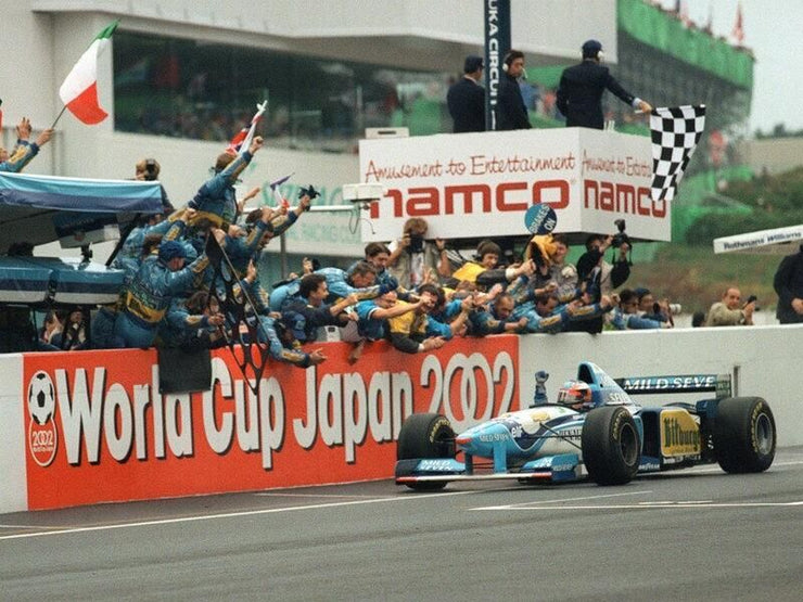 1995 Michael Schumacher Japanese GP race used helmet - Formula 1 Memorabilia