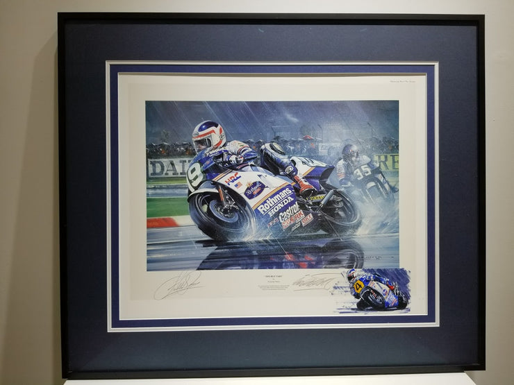 Double Take by Nicholas Watts. Signed in Pencil by Freddie Spencer - Formula 1 Memorabilia
