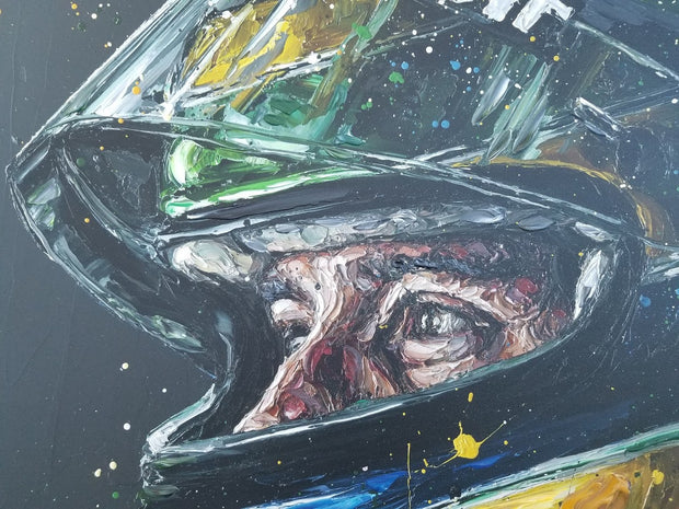 Designed To Win – Ayrton Senna (canvas) by Paul Oz - Formula 1 Memorabilia