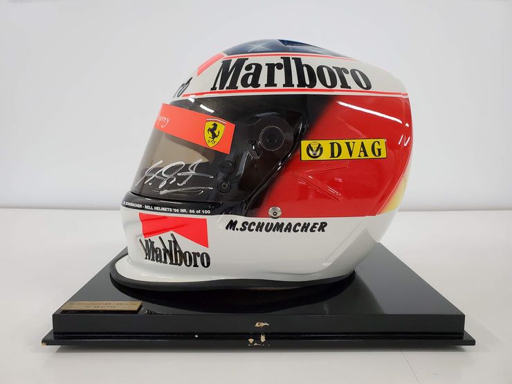 1996 Ferrari Michael Schumacher Official Bell replica helmet signed - sold - - Formula 1 Memorabilia