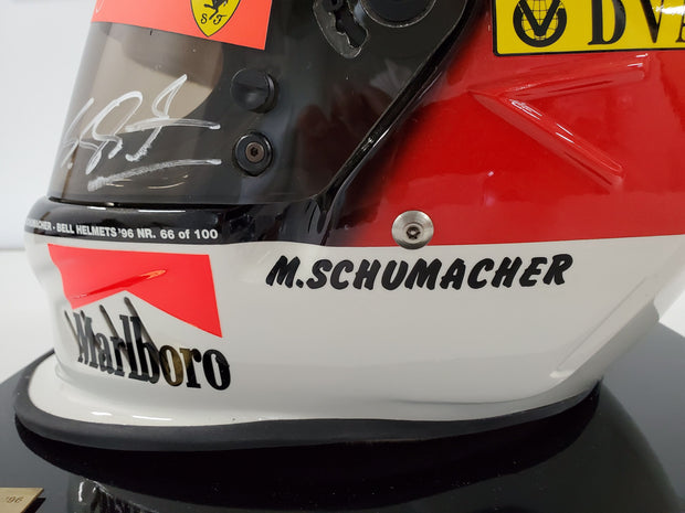 1996 Ferrari Michael Schumacher Official Bell replica helmet signed - sold - - Formula 1 Memorabilia