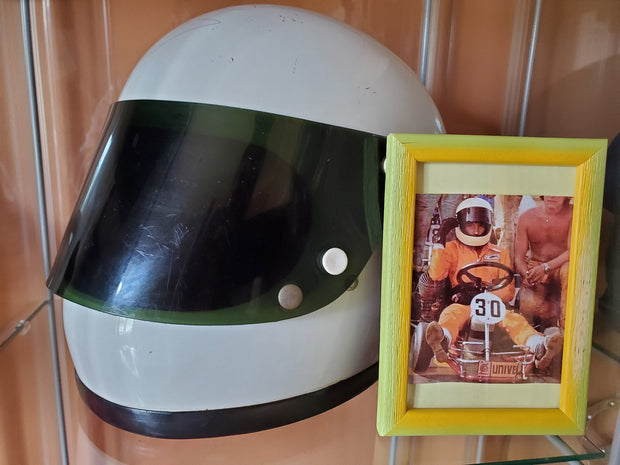 1975 Ayrton Senna race kart used Bell helmet