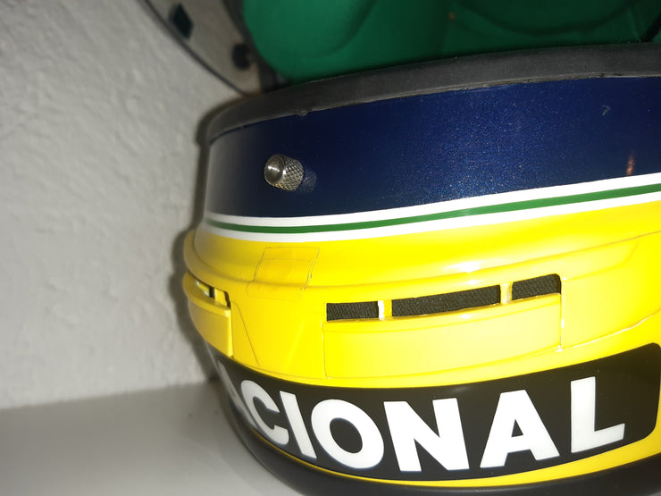 1990 Ayrton Senna Rheos replica Helmet with radio system