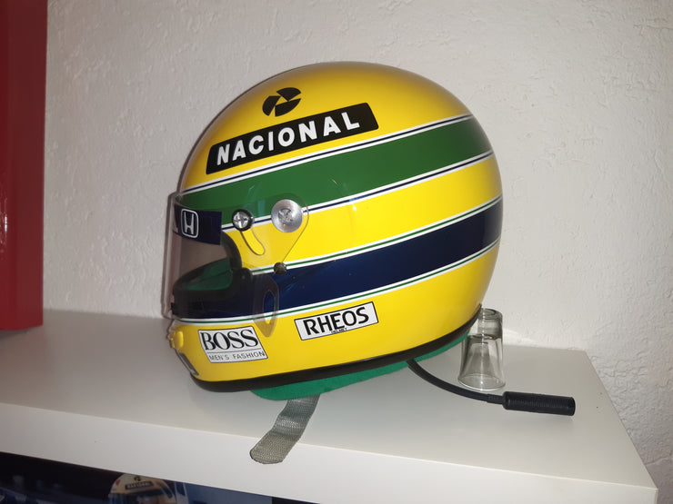 1990 Ayrton Senna Rheos replica Helmet with radio system