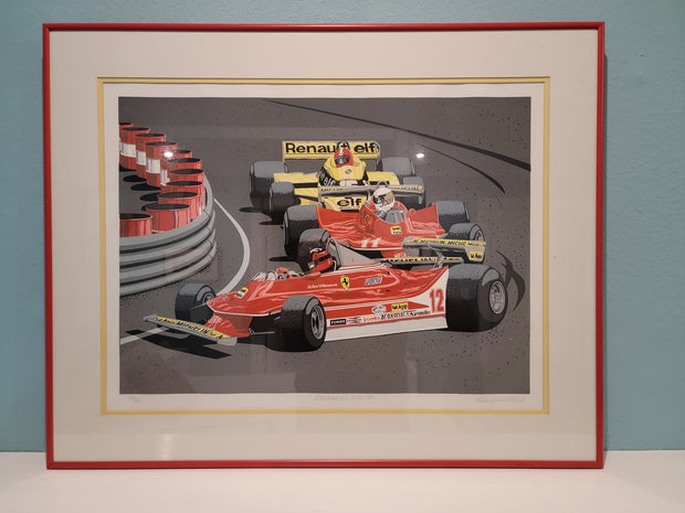Gilles Villeneuve FERRARI 312 T4 Limited Edition Serigraph by Randy Owens