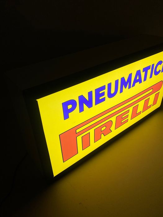 2000s Pirelli official dealer vintage illuminated sign