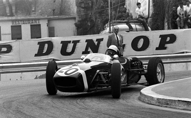 Stirling Moss in the Lotus 18, Monaco 1961 by Nicolas Watts - Formula 1 Memorabilia