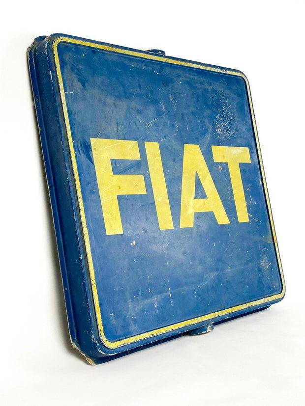 1960s FIAT official dealership dual side sign