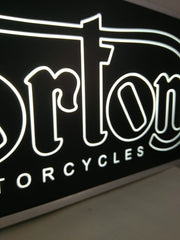 Norton motorcycle Dealership Garage Workshop Illuminated Advertising Sign