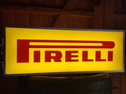 1980s Pirelli official dealer vintage illuminated double side sign