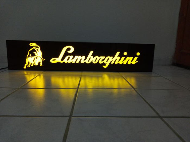 2000s Lamborghini dealership 3D illuminated sign