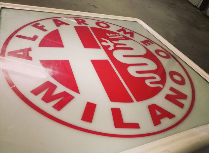 1970s Alfa Romeo official dealer illuminated sign