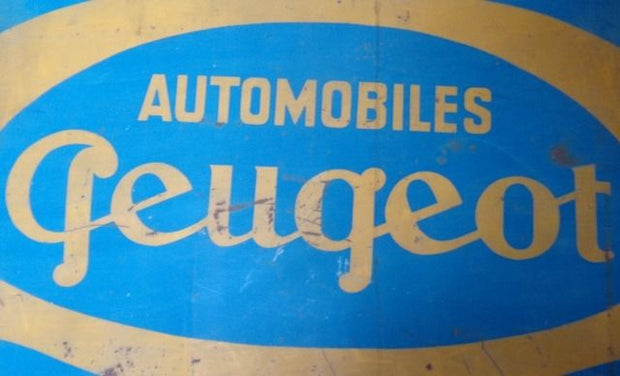 1930s Peugeot official dealership vinatge sign
