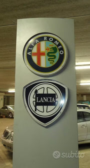 1980s Alfa Romeo / Lancia official dealer illuminated tower sign