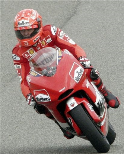 Michael Schumacher motorcycle gloves - Formula 1 Memorabilia