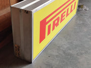 1980s Pirelli official dealer vintage illuminated double side sign