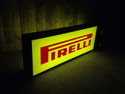 1980s Pirelli official dealer vintage illuminated double side sign