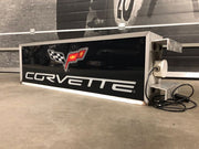 2000s Corvette official dealership illuminated sign