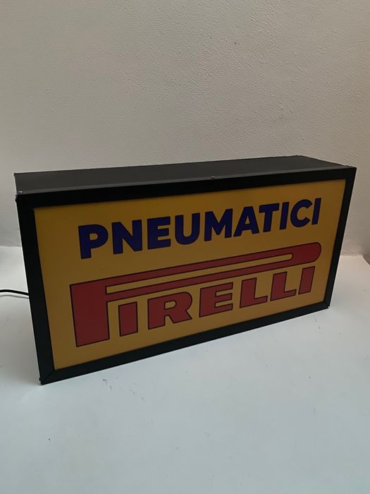 2000s Pirelli official dealer vintage illuminated sign