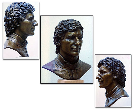 Ayrton Senna bronze by Alison Bell - Formula 1 Memorabilia