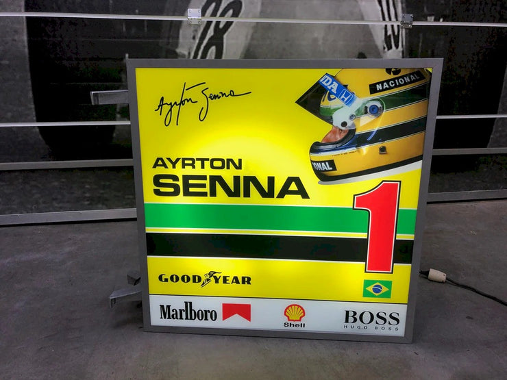 2001 Ayrton Senna official Paddocks F1 double side illuminated neon sign