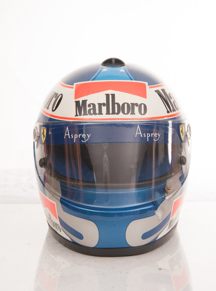 1997 Nicola Larini test used helmet signed - Formula 1 Memorabilia