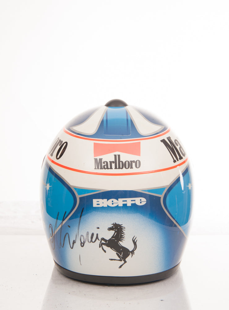 1997 Nicola Larini test used helmet signed - Formula 1 Memorabilia