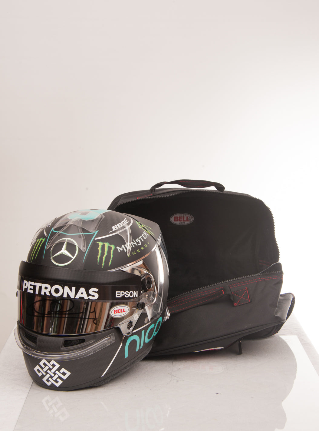 2016 Nico Rosberg Singapore GP race used full Carbon helmet