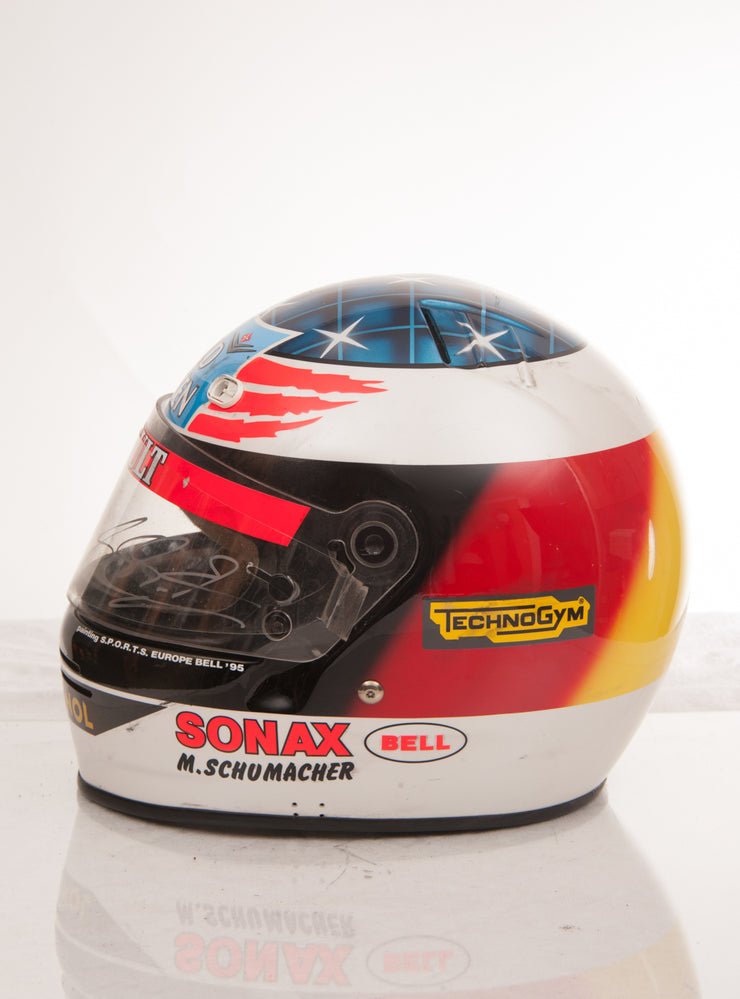 1995 Michael Schumacher Japanese GP race used helmet - Formula 1 Memorabilia