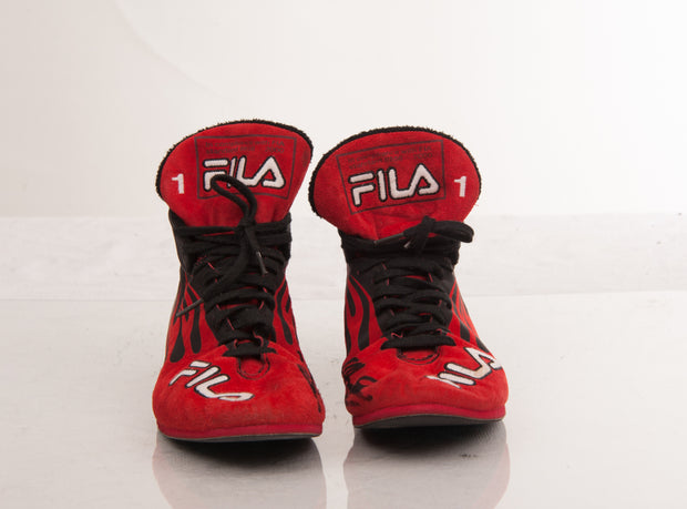 Michael Schumacher FILA Nomex race shoes Signed - Formula 1 Memorabilia