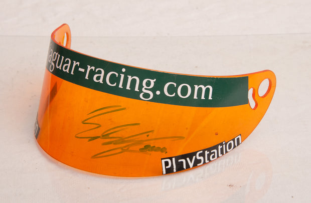 2000 Eddie Irvine Bieffe Jaguar visor signed - Formula 1 Memorabilia