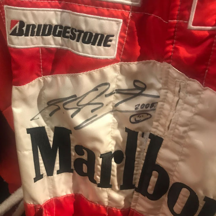 2005 Michael Schumacher San Marino GP race used suit - Formula 1 Memorabilia