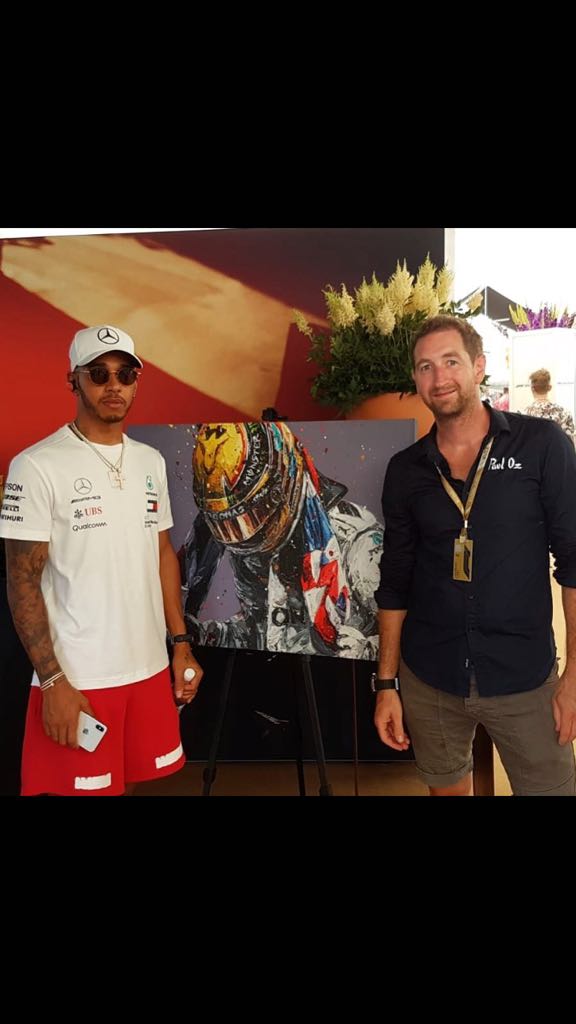 ORIGINAL 2018 Union Lewis Hamilton - Paul Oz Art - Formula 1 Memorabilia