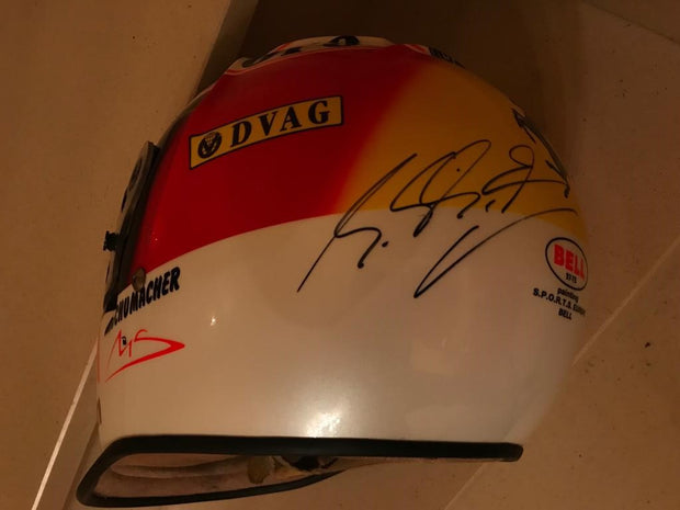 1997 Michael Schumacher Bell Fiorano Dominator test helmet signed - Formula 1 Memorabilia
