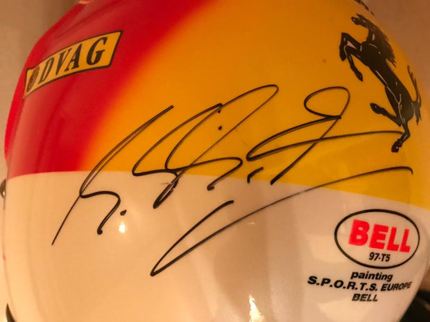 1997 Michael Schumacher Bell Fiorano Dominator test helmet signed - Formula 1 Memorabilia