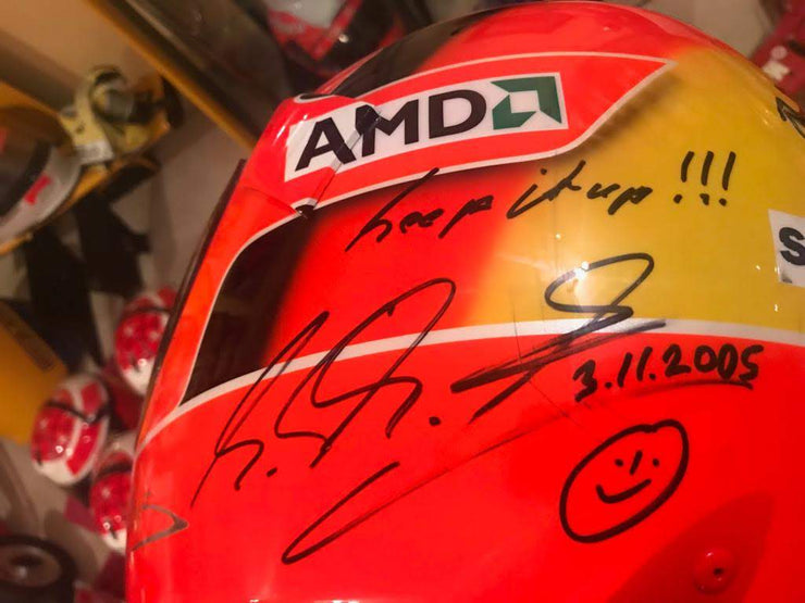 2005 Michael Schumacher Ducati event helmet signed - Formula 1 Memorabilia