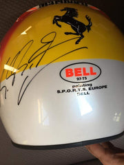1997 Michael Schumacher Hockenheim GP qualifying helmet signed - Formula 1 Memorabilia