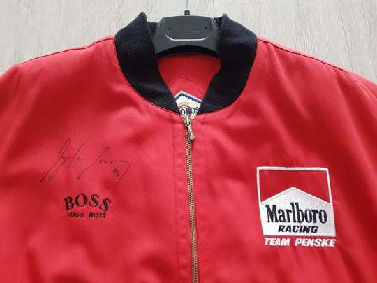 1992 Ayrton Senna Hugo Boss worn jacket signed – Formula 1 Memorabilia