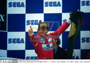 1993 Ayrton Senna podium flag European Grand Prix - Sold - - Formula 1 Memorabilia