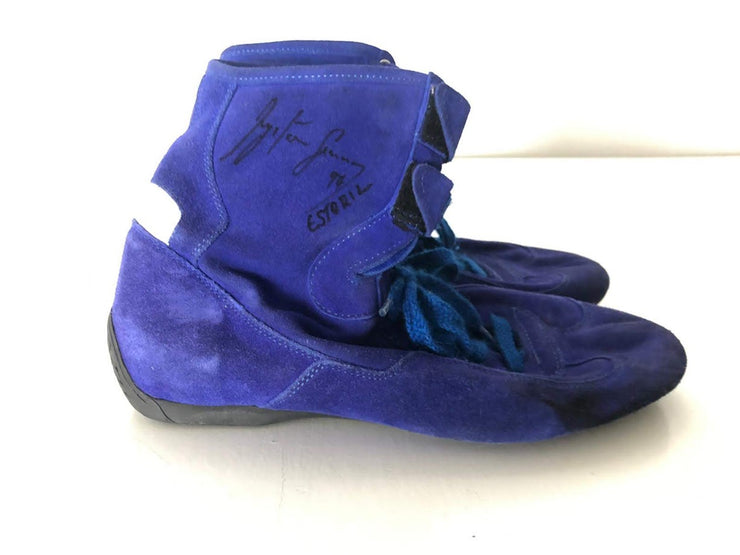 1994 Ayrton Senna test used Sparco shoes Signed