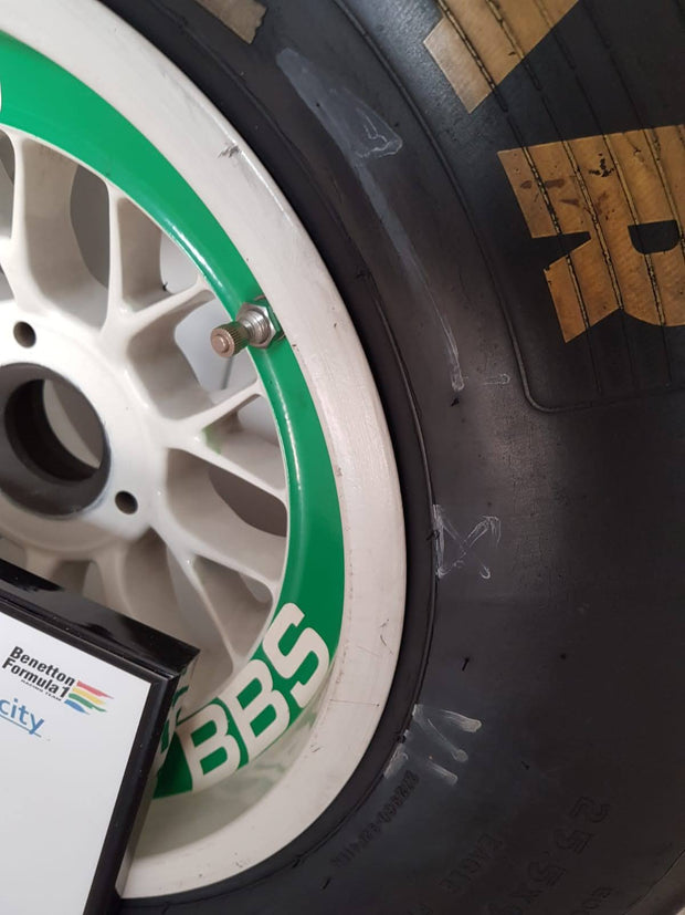 1994 Michael Schumacher Benetton race used tire - SOLD -
