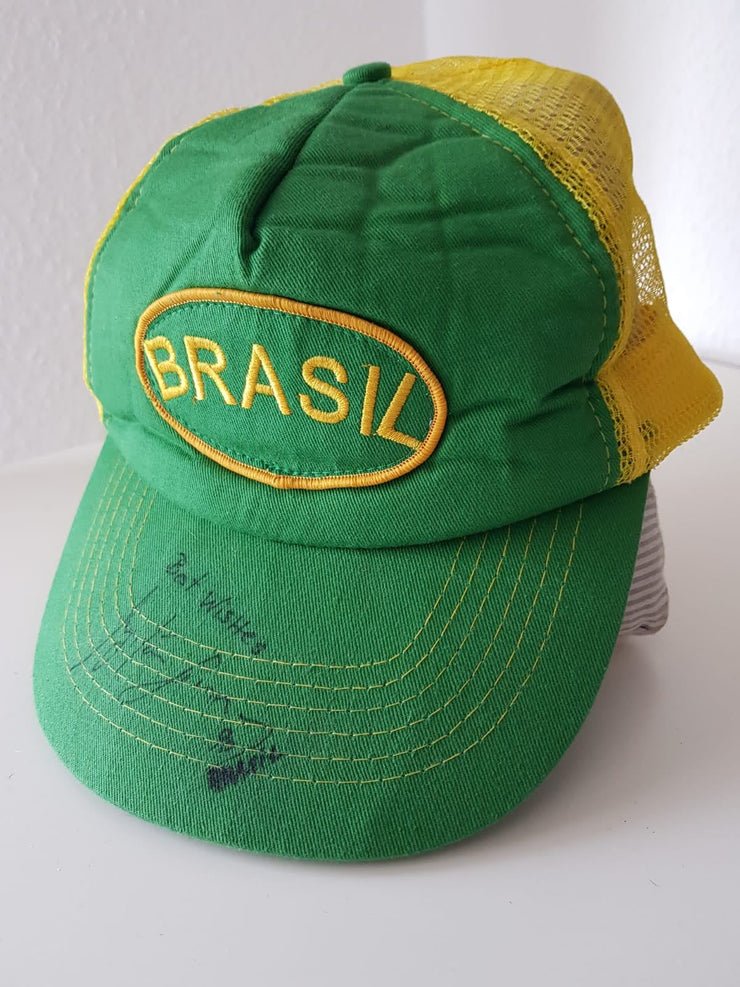 1990 Brazil hat signed by Ayrton Senna