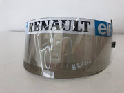 1985 Ayrton Senna race used dark Bell visor signed