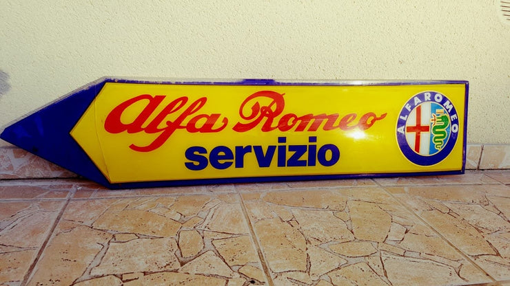 1980s Alfa Romeo official dealer "Servizio" sign