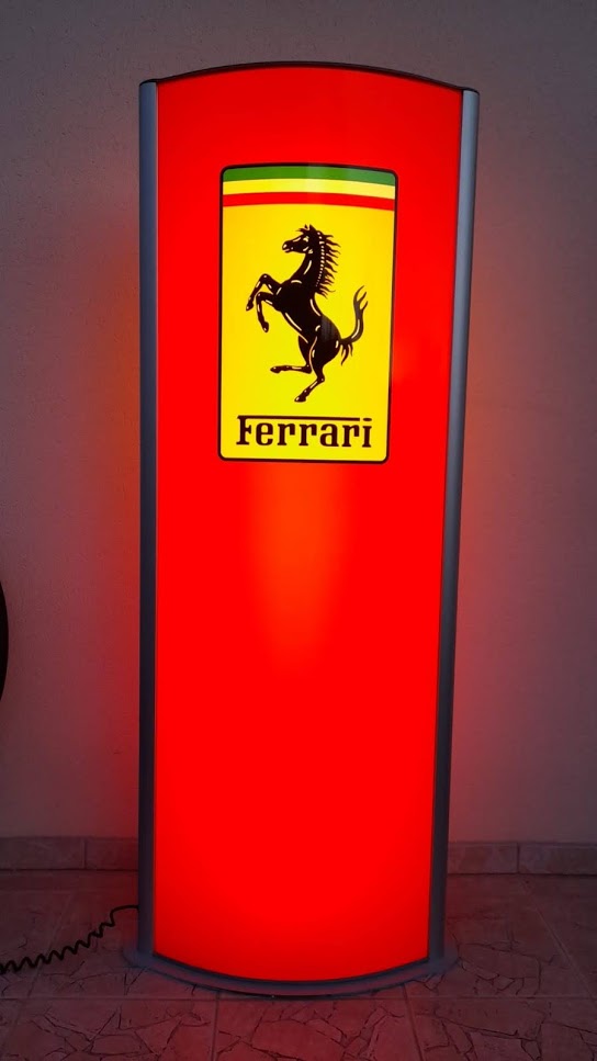 2000's Ferrari official dealer double side illuminated sign