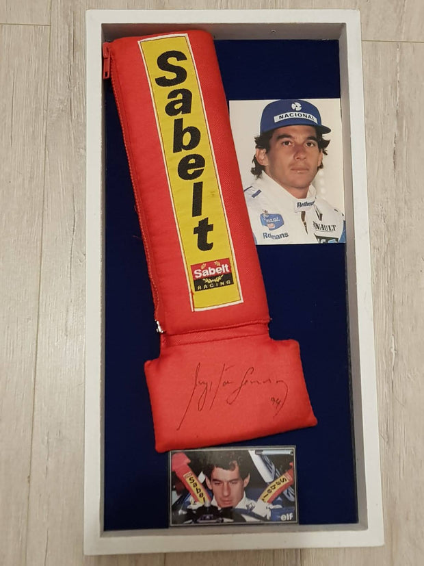 1994 Ayrton Senna Sabelt signed and framed