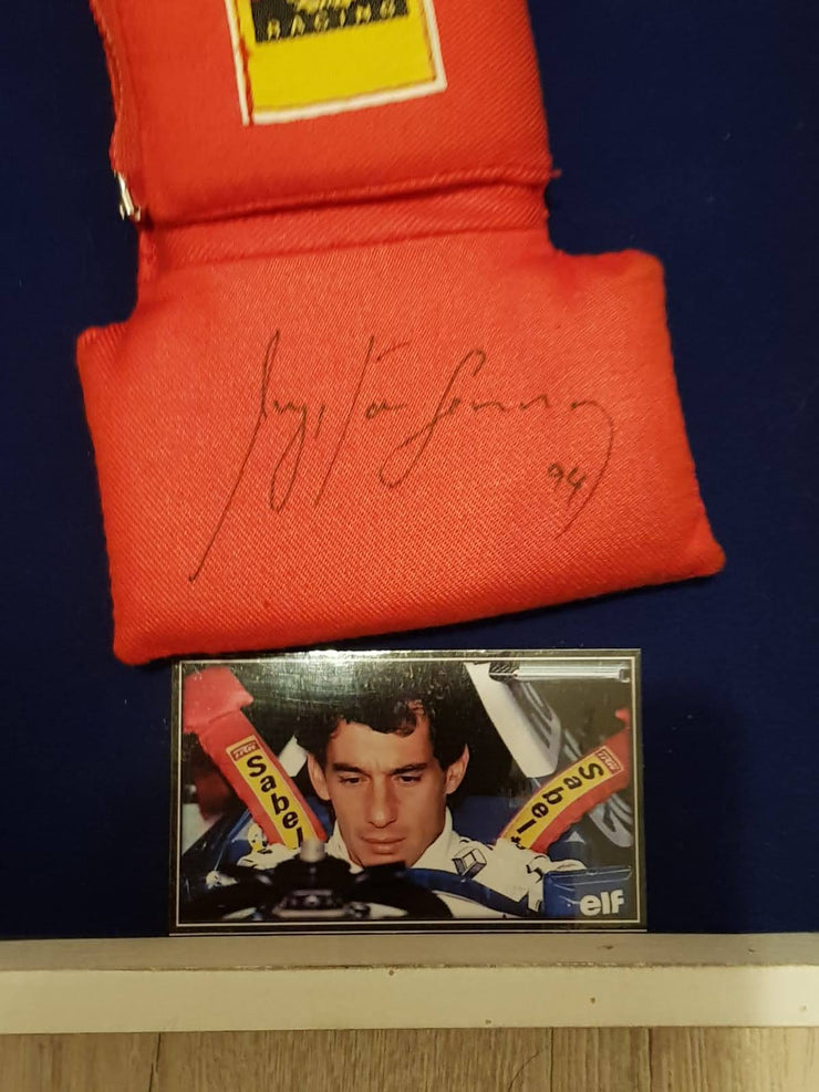 1994 Ayrton Senna Sabelt signed and framed -SOLD-