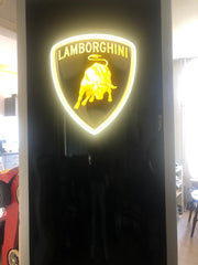 2000's Lamborghini official dealer illuminated double side sign