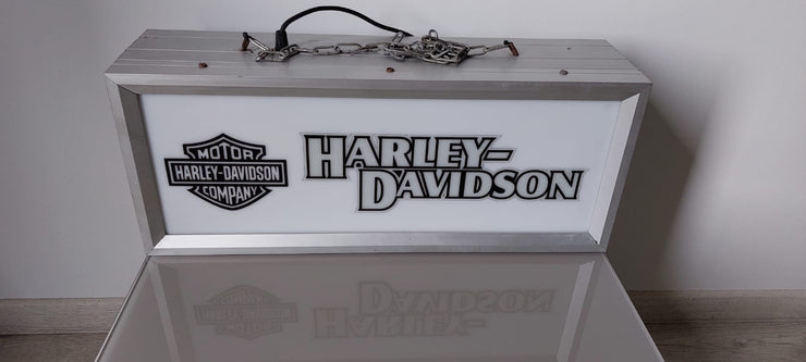 1980s Harley Davidson official dealership illuminated sign