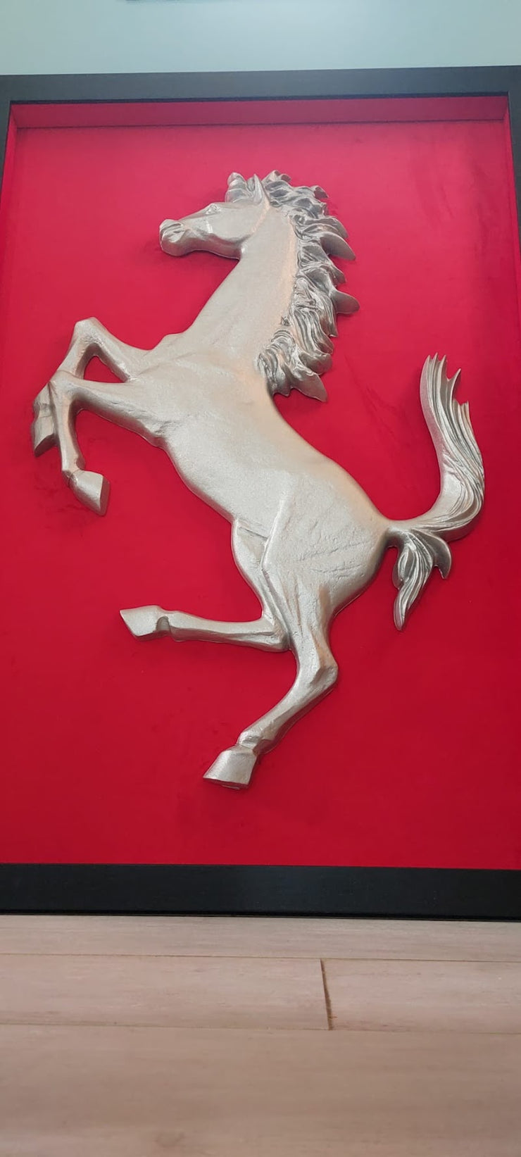Original Ferrari factory Prancing horse framed